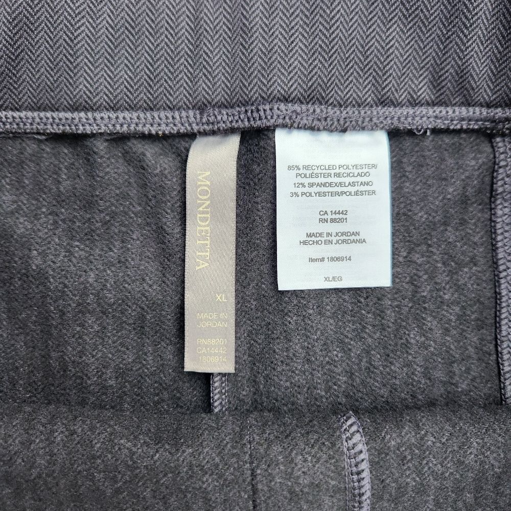 NWT Mondetta Gray Straight Leg Pants with Elastic Waistband Size XL Side Pockets - Picture 10 of 11